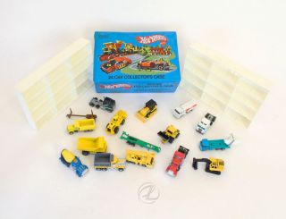 Vintage Hotwheels Car Set Carrying Case Mattel 1980 Holds 24 Cars 15 Trucks Grt