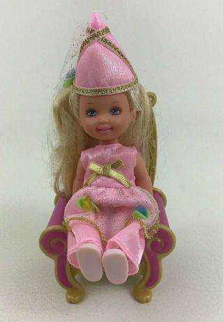 Barbie Baby Kelly Doll Toys Princess With Throne Dressed Mattel Vintage A30