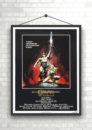 Conan The Barbarian Vintage Classic Large Movie Poster Print A0 A1 A2 A3 A4 Maxi