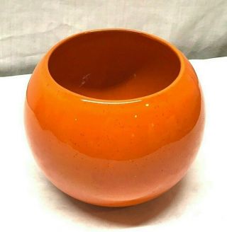 Mid Century Vintage Orange Speckled Pottery Vase,  Old Mill Pottery,  Medford Minn