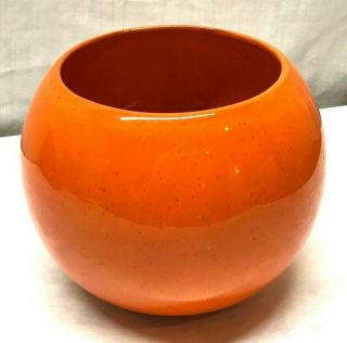 Mid Century Vintage Orange Speckled Pottery Vase,  Old Mill Pottery,  Medford MINN 2
