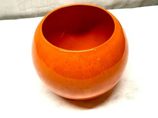 Mid Century Vintage Orange Speckled Pottery Vase,  Old Mill Pottery,  Medford MINN 3