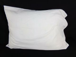 1 Vintage White Standard Size Floral Hand EMBROIDERED Pillow Twin Case Retro 3