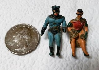 Vintage Corgi Toy 267 Batman & Robin Figures For Batmobile & Batboat