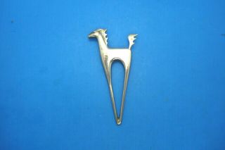 Vintage Sterling Silver Modernist Horse Pin Brooch - - Signed " Dcs "