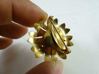 Vintage 14K Gold Filled Figural Pin Brooch Flower Enamel Butterfly Bee Wells Old 4
