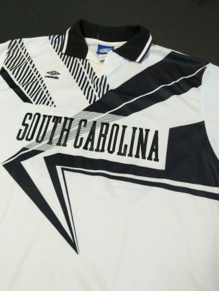 Vintage Umbro Soccer Jersey South Carolina White Made In Usa 15 Soni Xl