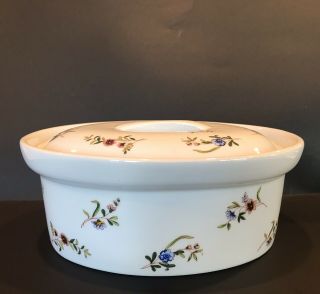 Vintage " Bia " Cordon Bleu Porcelain Covered Cassorole Dish W/lid