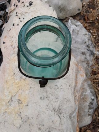 Vintage Globe Aqua Quart Fruit Jar 5