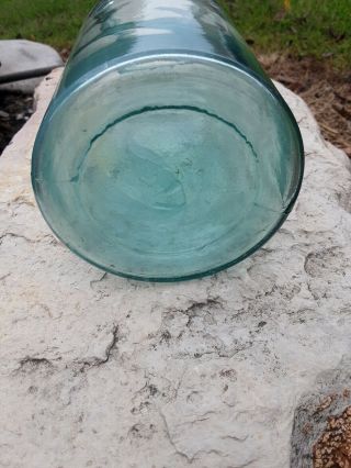 Vintage Globe Aqua Quart Fruit Jar 6