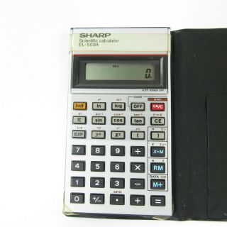 Vintage 1980s SHARP EL - 509A - T Scientific Calculator 2