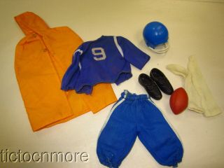 Vintage Big Jim Action Figure Football Player Uniform Outfit Set Complete