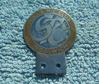 Vintage 1960s Woolwich Stc Car & Motorcycle Club Badge - Standard Telephone Cables