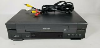 Vtg Toshiba W - 412 Vcr 4 - Head Vhs Player Recorder/ & Works; No Remote