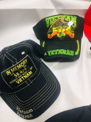 19 - Vintage U.  S.  Marine Hats Veteran U.  S.  Marine VFW POW MIA Vietnam Patriotic 5