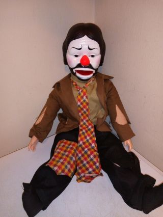 Vintage Emmett Kelly Clown Ventriloquist Dummy Hobo Doll Horseman Dolls Inc.
