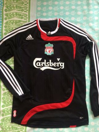 Classic Adidas Liverpool Fc 2007 Third Shirt Small Mens Long Sleeve Vintage Reds
