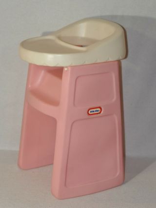 Vintage Little Tikes Pink High Chair 24 " Fits American Girl Child Doll 0619