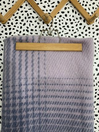 Samband of Iceland Wool Vintage Lavender Ombré Plaid 55x50 2