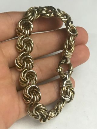 Sterling Silver 925 Vintage Top Quality Heavy Chain Bracelet 23.  1 Grams Wow 2