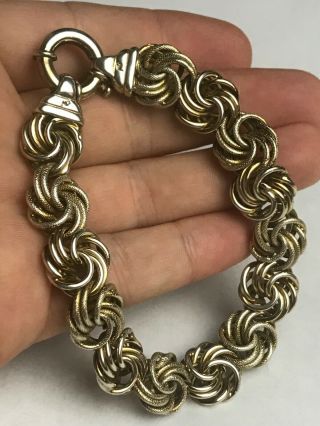 Sterling Silver 925 Vintage Top Quality Heavy Chain Bracelet 23.  1 Grams Wow 4