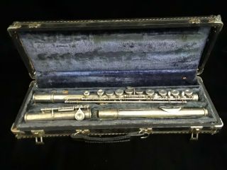 Vintage Carl Fischer York Flute Serial No.  1257 & 57 Made In Italy