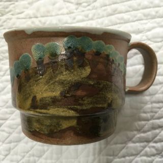 Vintage Iron Mountain Stoneware Over The Hills Large Coffee Mug