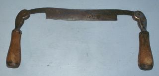 Vintage Adjustable Wood Handle Curved Draw Knife Carpentry Woodworking Tool