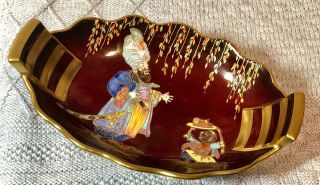 Vintage Carlton Ware C1938 Rouge Royale Sultan And Slave Dish - Perfect