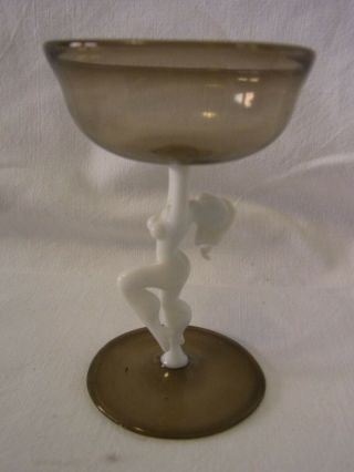 Vintage Lauscha Bimini Art Glass Nude Liqueur Glass ^ 6