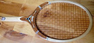 Vintage Tad Davis Hi - Point Wood 4l Tennis Racquet: Cover,  Custom Made In Usa,  Euc