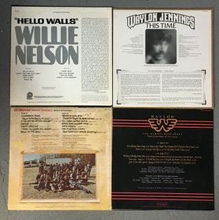 7 Vintage Vinyl LPs Record Albums Waylon Jennings Willie Nelson Country 1970 ' s 3
