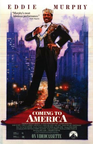 Movie Poster Coming To America 1988 23x35” Vintage Classic Eddie Murphy