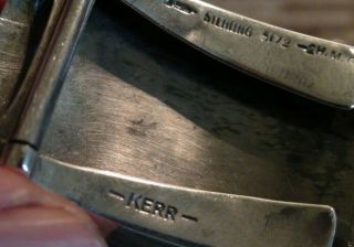 Vintage Sterling Silver Belt Buckle by Kerr 3
