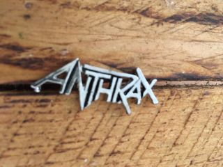 Anthrax Pewter Pin Metal Vintage Rock Bands Music 80 