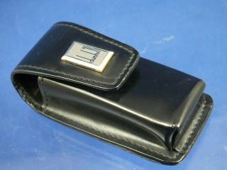 1970s Vintage Dunhill Leather Lighter Pouch Rare Item For Rollagas / Rollalite
