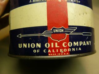 Vintage Union Oil Company Red Line 1 Pound Metal Grease Tin 6