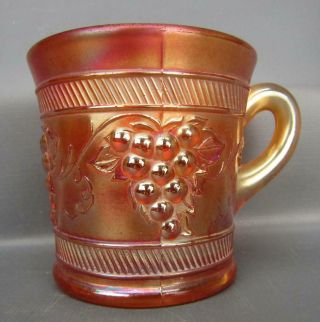 Dugan Vintage Banded Marigold Carnival Glass Mug 6385