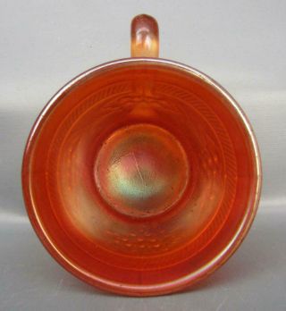 Dugan VINTAGE BANDED Marigold Carnival Glass Mug 6385 3