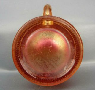 Dugan VINTAGE BANDED Marigold Carnival Glass Mug 6385 4