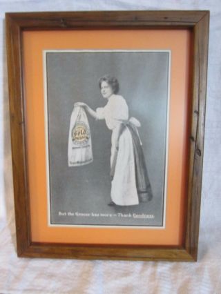 Framed Picture Vintage Advertising Gold Medal Flour Washburn - Crosby Co.  13 " X 10 "