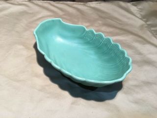 Vintage Walker Potteries 998 Turquoise Oval Scalloped Bowl - Monrovia,  Ca