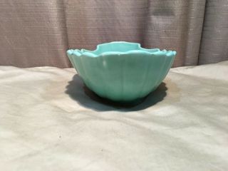 Vintage Walker Potteries 998 Turquoise Oval Scalloped Bowl - Monrovia,  CA 3