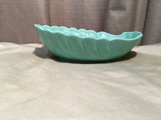 Vintage Walker Potteries 998 Turquoise Oval Scalloped Bowl - Monrovia,  CA 4