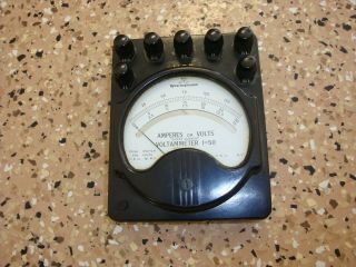 Vintage Westinghouse Amperes Or Volts Dc Voltammeter I - 50 Meter