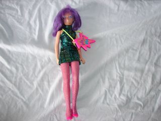 Vintage 1987 Hasbro Doll Jem And Holograms Band Purple Hair Clash Misfits