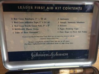 Vintage Johnson & Johnson Leader First Aid Kit Boy Scouts 3