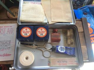 Vintage Johnson & Johnson Leader First Aid Kit Boy Scouts 5