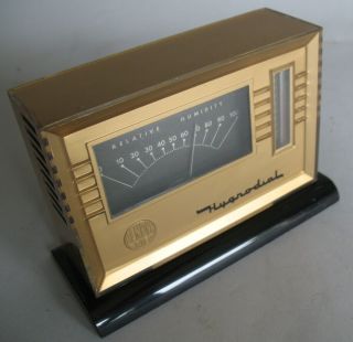 Rare Vintage Bendix Freiz Art Deco Analog Hygrometer Thermometer Humidity Gauge