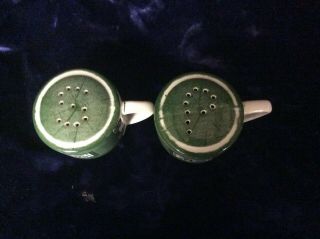 Vintage Colonial Homestead China by Royal Green Salt & Pepper Shakers 3